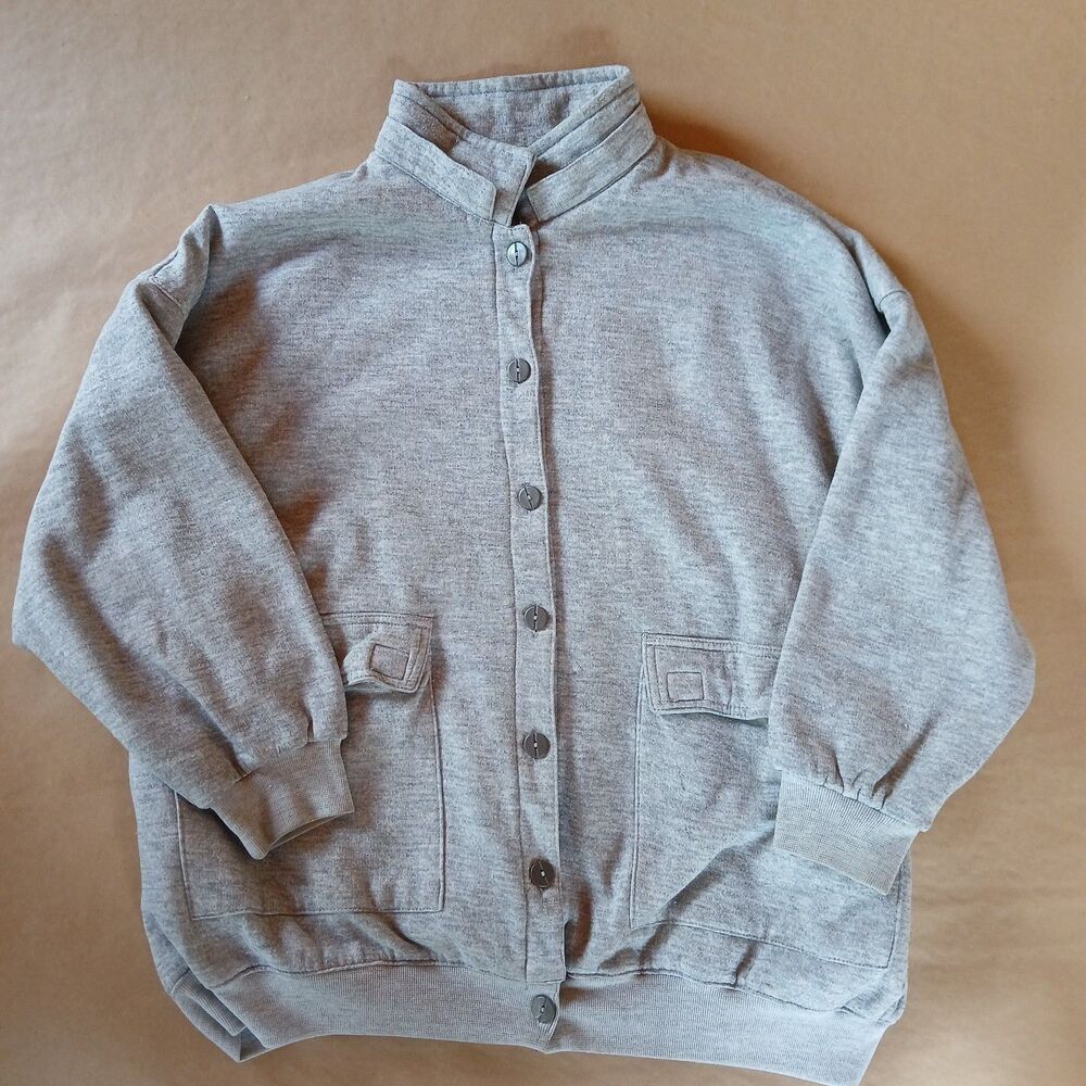 Vintage Be In The Current Seen Gray House Coat Baggy Jacket One Size Granniecore